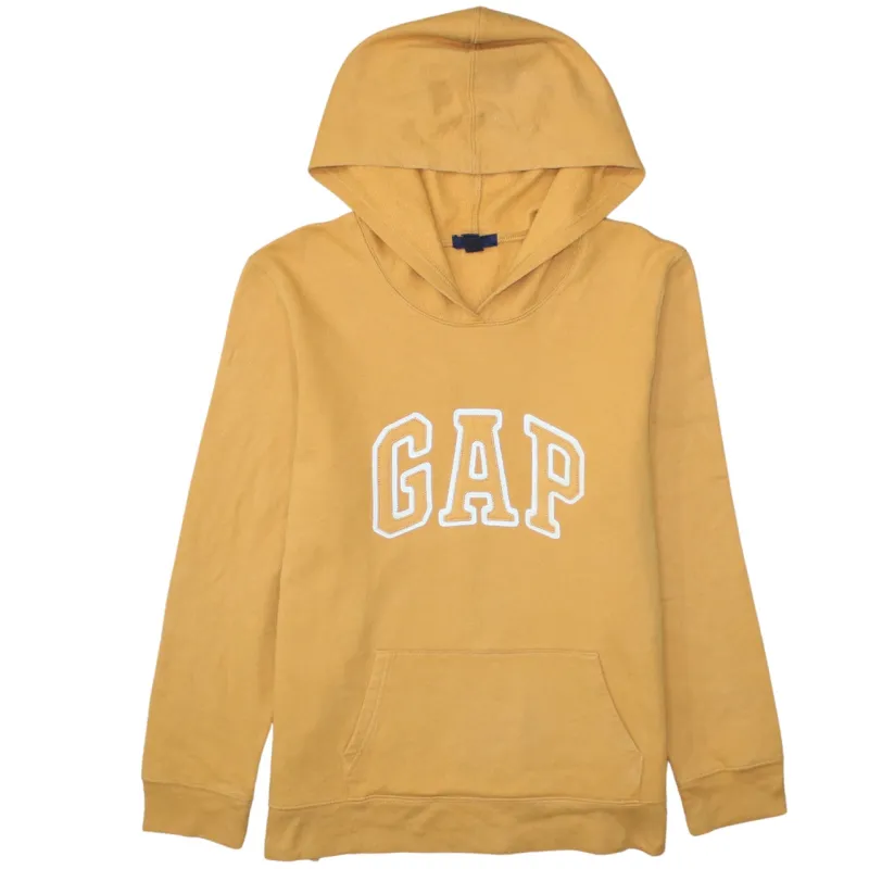 Gap Mustard Yellow Hoodie Women’s XLarge Embroidered Logo Front Pouch Pullover Sweatshirt made by Vintage Club