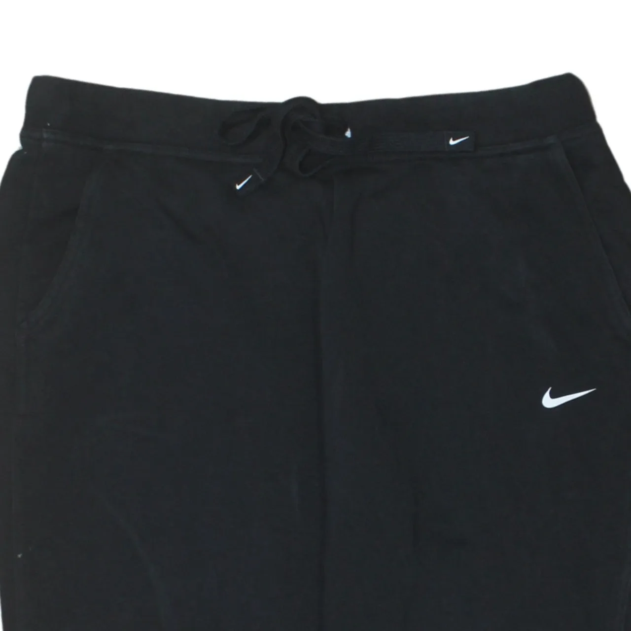 Nike Black Joggers Sweatpants Men’s Medium Embroidered Swoosh Cuffed Hem Drawstring Waist sold by Vintage Club product image thumbnail 3