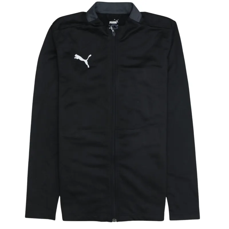 Puma Black Track Jacket Men's Small Full Zip Stand Collar Printed Logo Top sold by Vintage Club