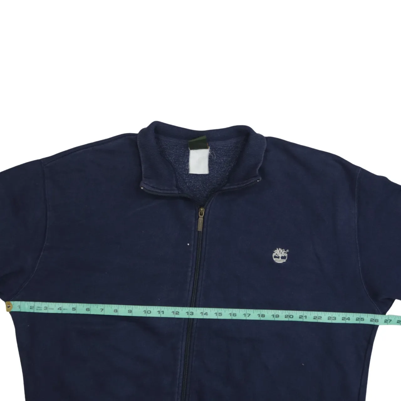 Timberland Navy Blue Full Zip Sweatshirt Men's XLarge Embroidered Logos Ribbed Hem Jacket Top sold by Vintage Club product image thumbnail 5