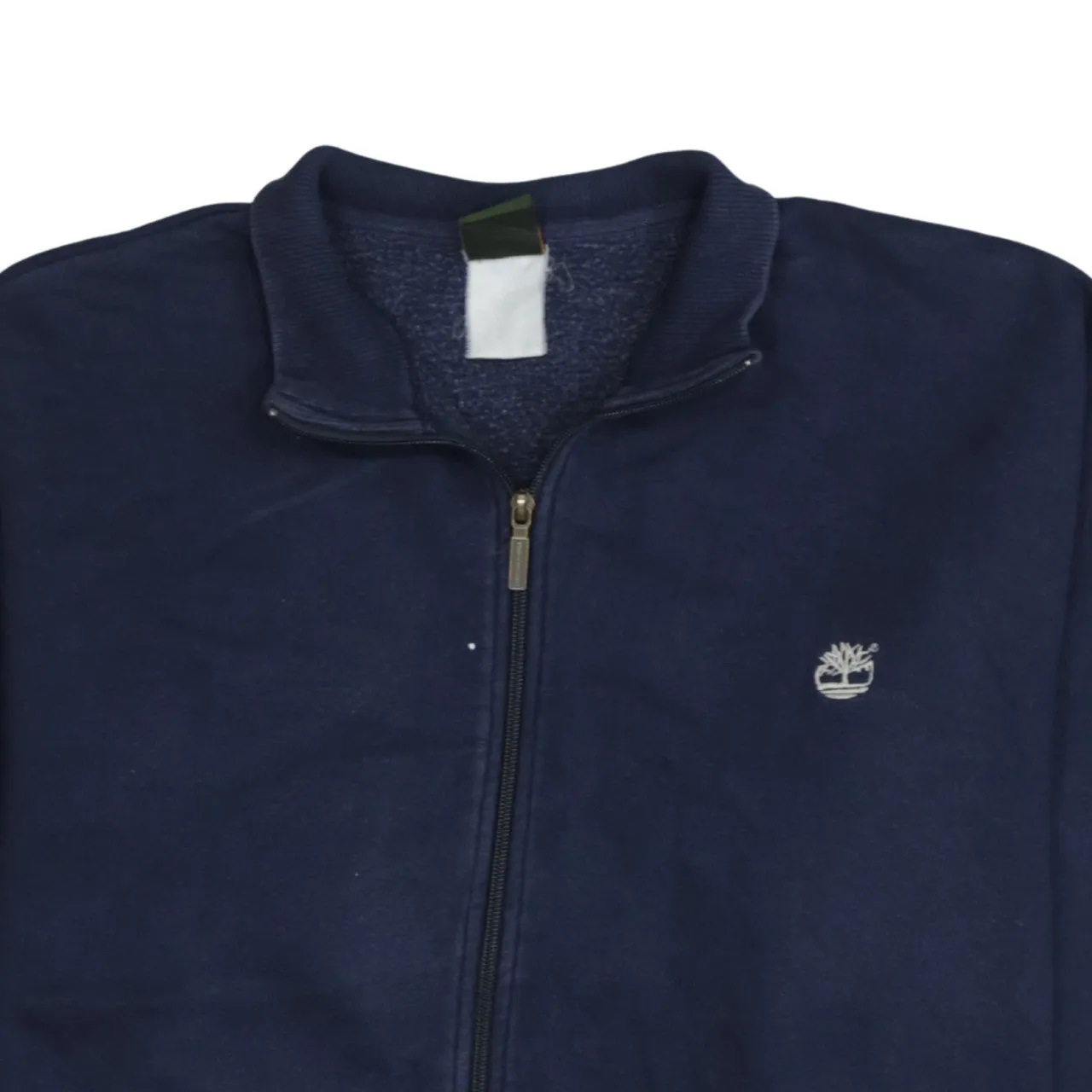 Timberland Navy Blue Full Zip Sweatshirt Men's XLarge Embroidered Logos Ribbed Hem Jacket Top sold by Vintage Club product image thumbnail 3