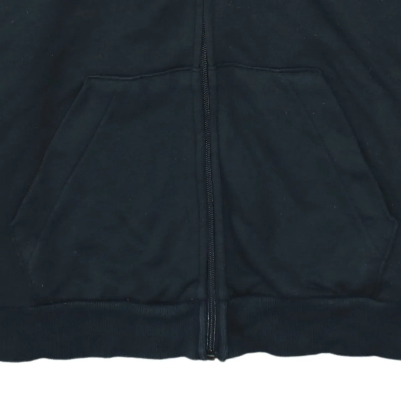 Adidas Black Full Zip Hoodie Men's Medium Three Stripe Sleeves Embroidered Logo Top sold by Vintage Club product image thumbnail 4