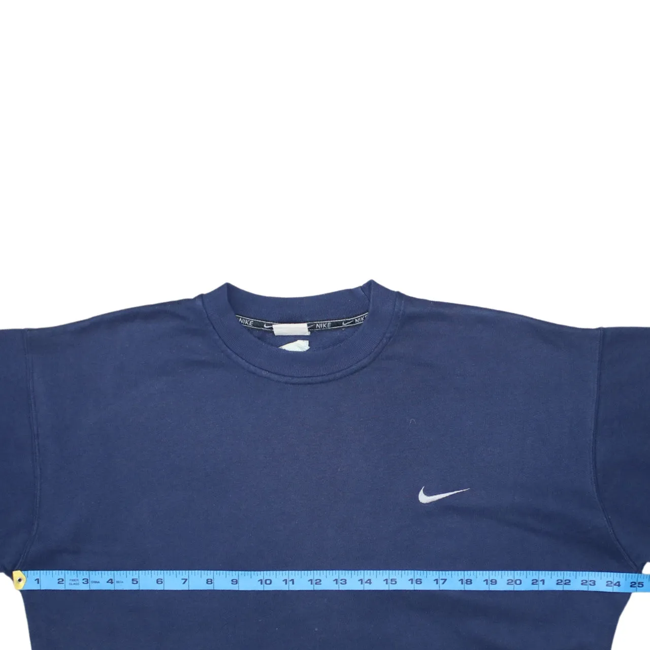 Nike Navy Blue Sweatshirt Men's XLarge Embroidered Swoosh Logo Crewneck Pullover Top sold by Vintage Club product image thumbnail 5