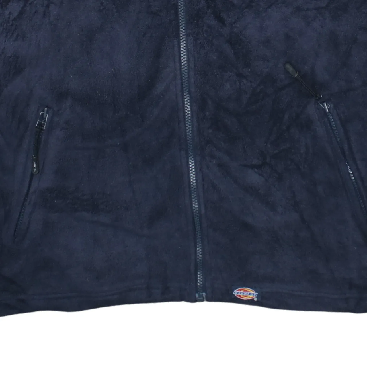 Dickies Navy Blue Fleece Jacket Men's XLarge Embroidered Chest Logo Zip Pockets Full Zip sold by Vintage Club product image thumbnail 4