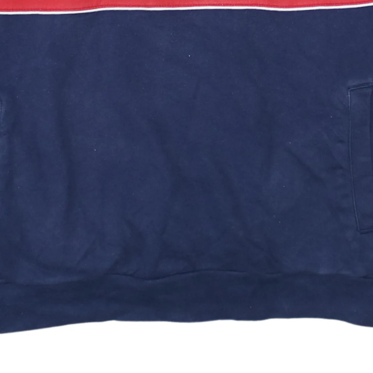 Fila Navy Blue Sweatshirt Men's Medium Half Zip Embroidered Logo Red Stripe Pullover Top sold by Vintage Club product image thumbnail 4