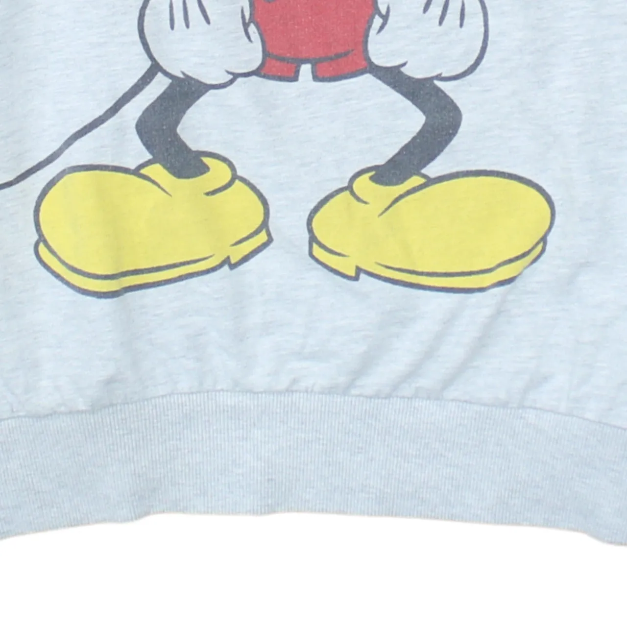 Disney Light Grey Sweatshirt Men's Large Printed Mickey Mouse Santa Graphic Pullover Top sold by Vintage Club product image thumbnail 4