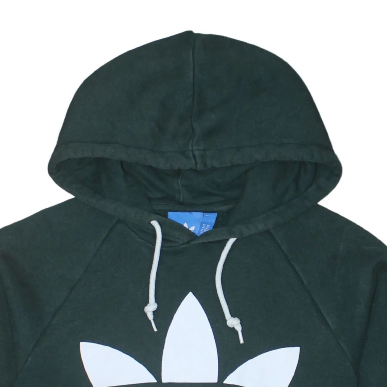 Adidas Dark Green Hoodie Men's XSmall Printed Trefoil Logo Front Pocket Pullover Sweatshirt sold by Vintage Club product image thumbnail 3