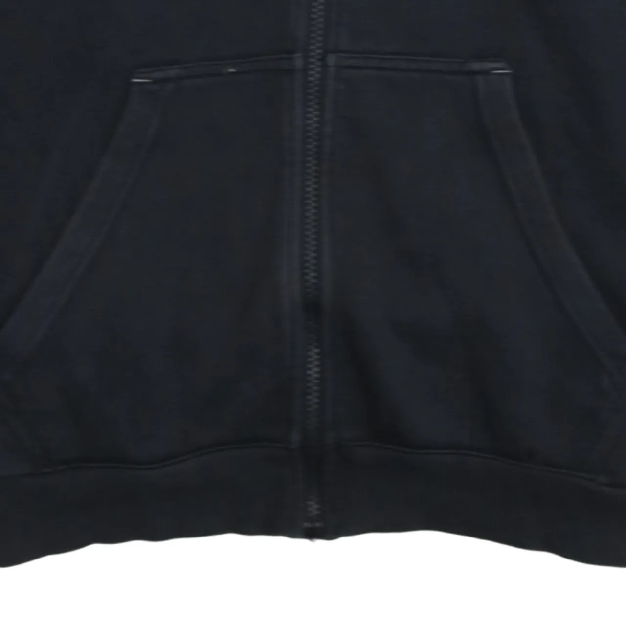 Adidas Black Full Zip Hoodie Men's Medium Trefoil Printed Logo Three Stripe Sleeves Sweatshirt sold by Vintage Club product image thumbnail 4