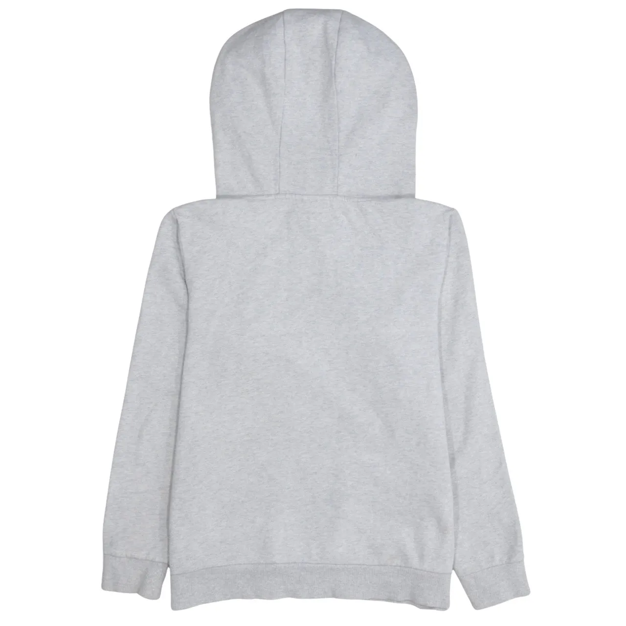 Adidas Light Grey Hoodie Women's Large Pink Logo Fleece Lined Drawstring Pullover Sweatshirt sold by Vintage Club product image thumbnail 2