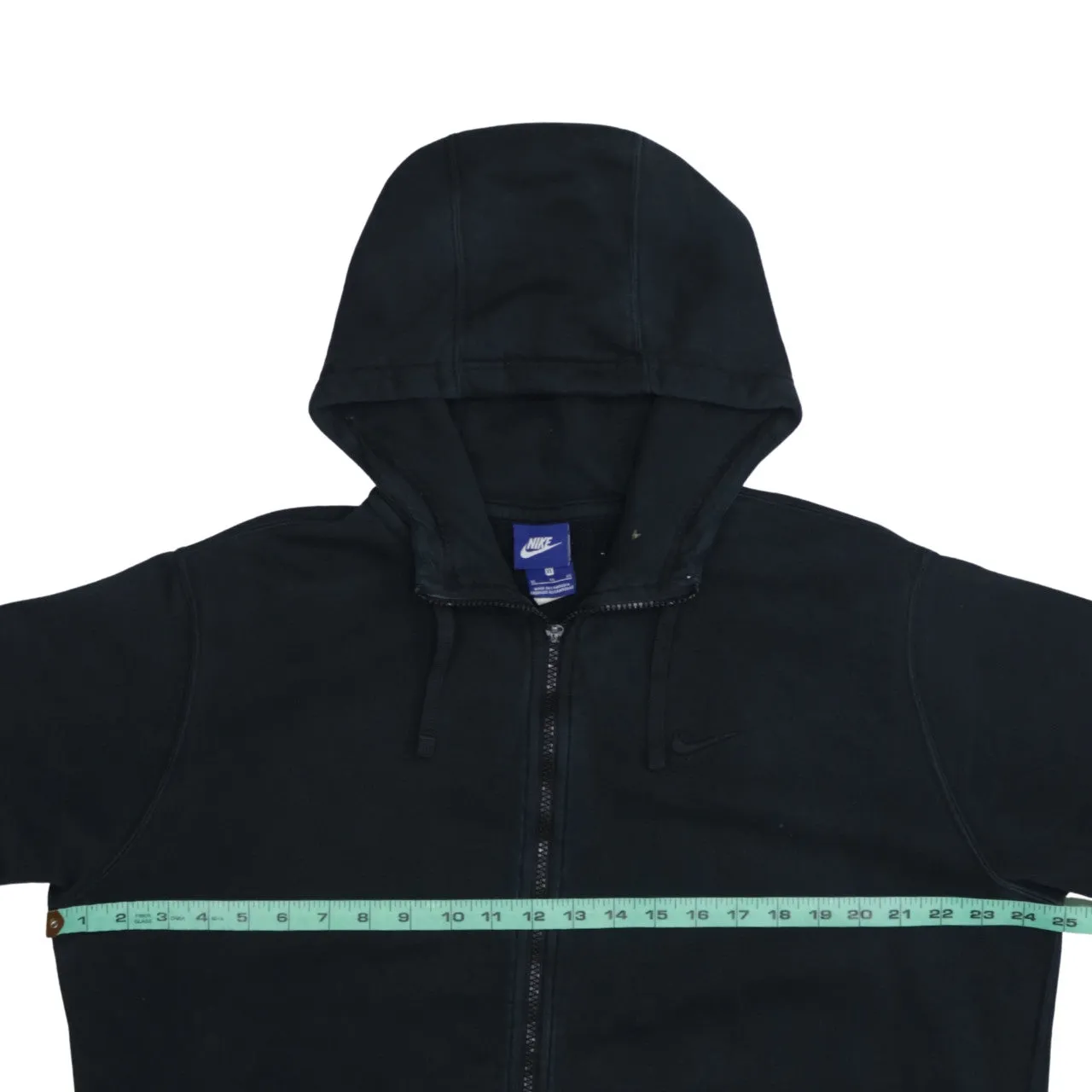 Nike Black Full Zip Hoodie Men's XLarge Embroidered Swoosh Drawstring Hood Pockets Sweatshirt sold by Vintage Club product image thumbnail 5