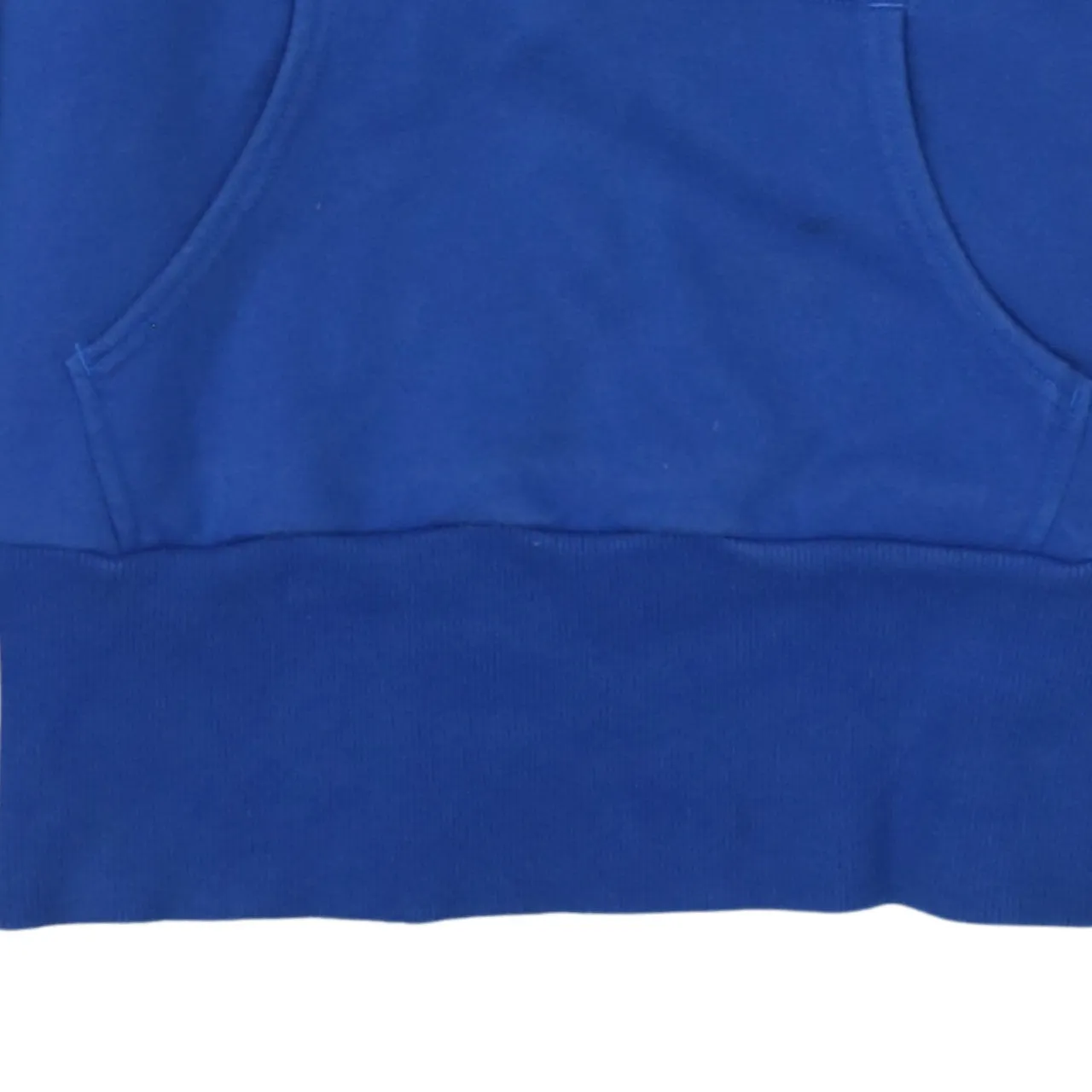 Adidas Blue Hoodie Women's Large Trefoil Printed Logo Front Pocket Pullover Sweatshirt sold by Vintage Club product image thumbnail 4