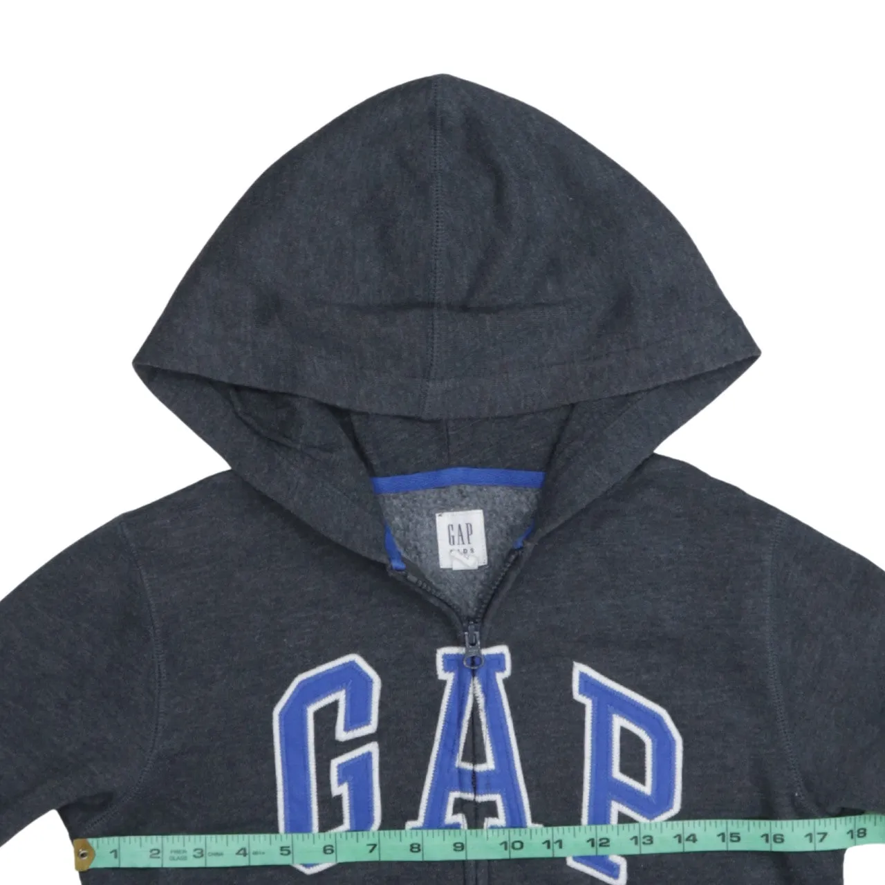 Gap Charcoal Grey Hoodie Women’s Large Zip Front Embroidered Logo Pockets Sweatshirt sold by Vintage Club product image thumbnail 5