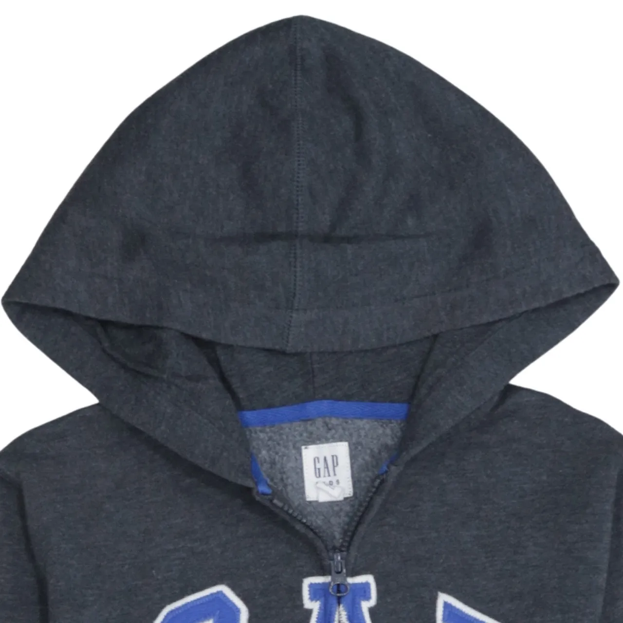 Gap Charcoal Grey Hoodie Women’s Large Zip Front Embroidered Logo Pockets Sweatshirt sold by Vintage Club product image thumbnail 3