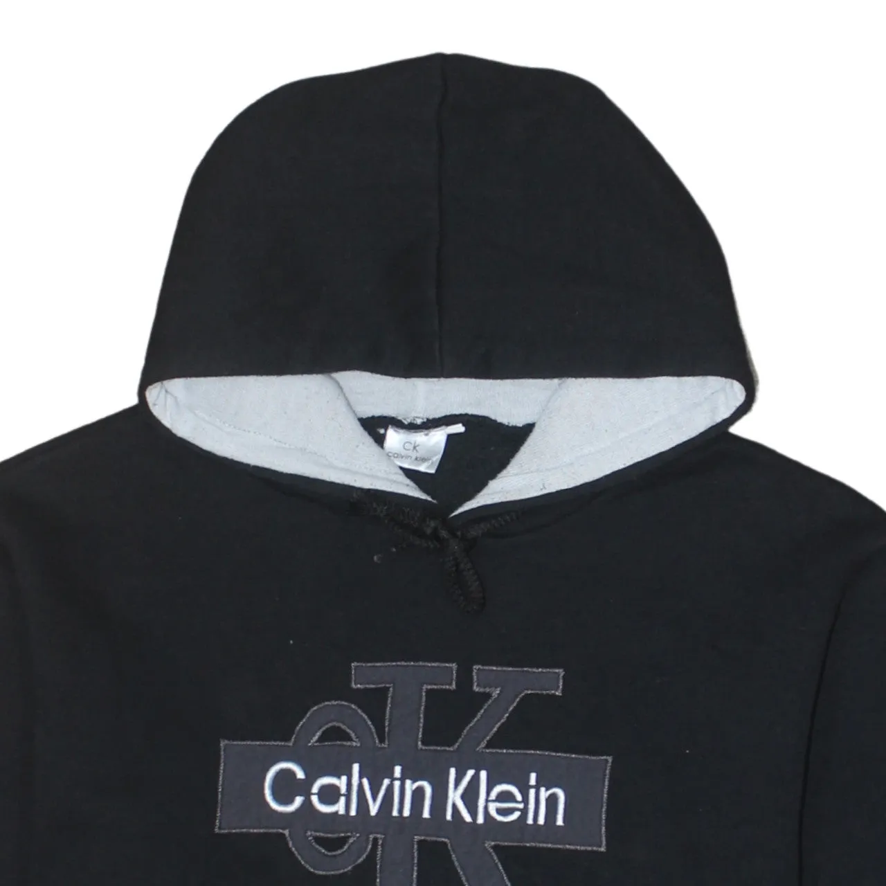 Calvin Klein Black Hoodie Men's Small Embroidered Chest Logo Front Pocket Pullover Sweatshirt sold by Vintage Club product image thumbnail 3