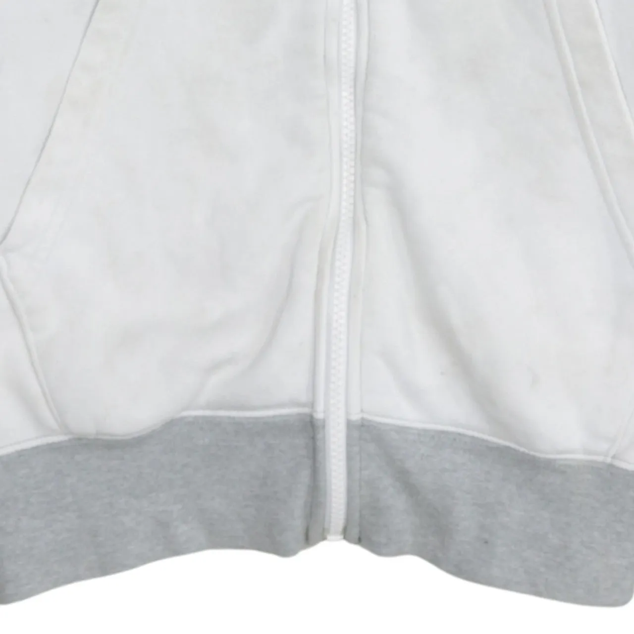 Nike Grey Colour Block Hoodie Men's XSmall Printed Logo Full Zip Sweatshirt sold by Vintage Club product image thumbnail 4