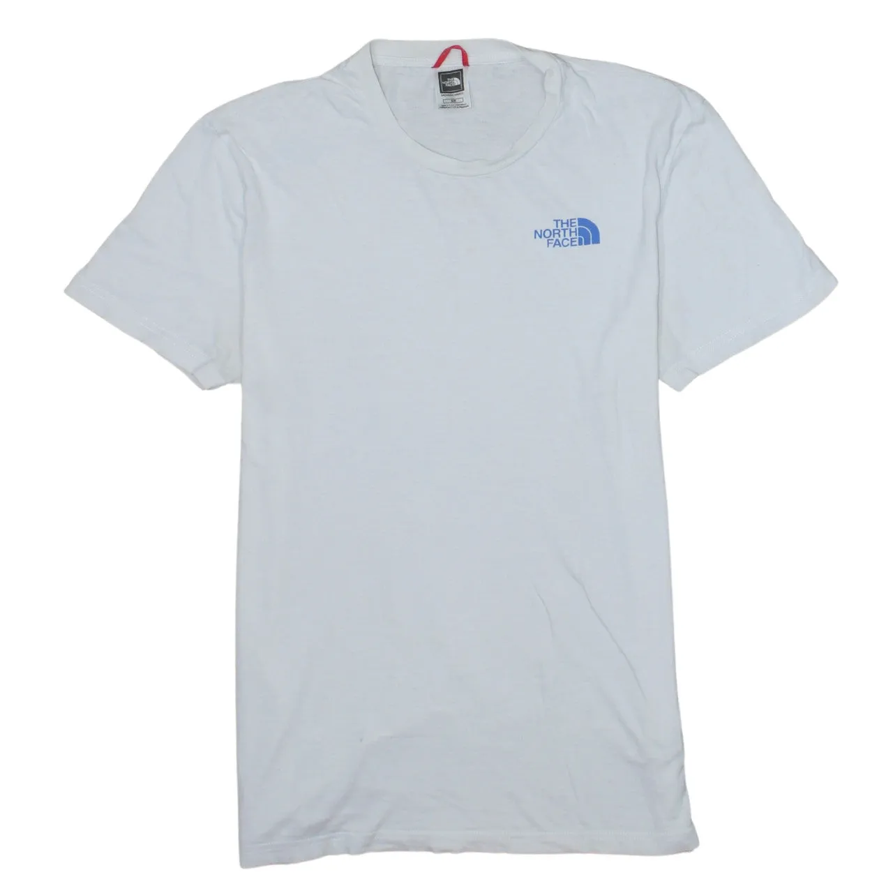 The North Face White T Shirt Men’s Small Blue Printed Chest Back Logo Casual Top sold by Vintage Club