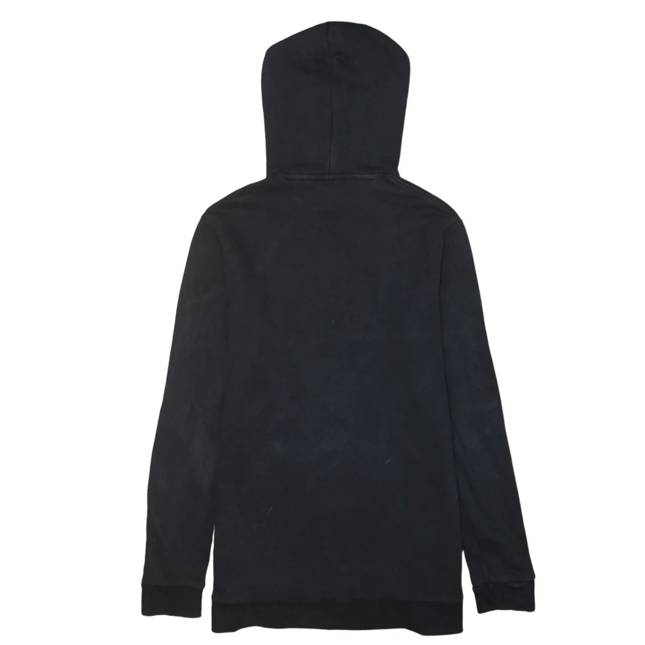 Adidas Black Hoodie Men's Medium Trefoil Printed Logo Front Pocket Pullover Sweatshirt sold by Vintage Club product image thumbnail 2