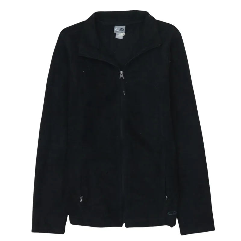 Champion Black Fleece Jacket Men’s Small Full Zip Stand Collar Zip Pockets Outerwear sold by Vintage Club
