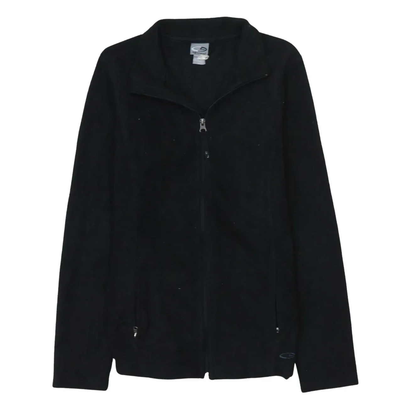 Champion Black Fleece Jacket Men’s Small Full Zip Stand Collar Zip Pockets Outerwear sold by Vintage Club