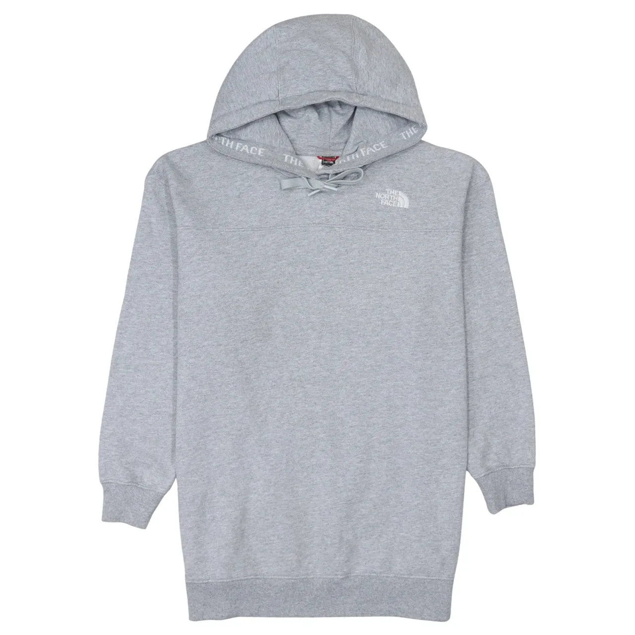 The North Face Grey Hoodie Women’s XLarge Embroidered Chest Logo Branded Hood Pullover Sweatshirt sold by Vintage Club
