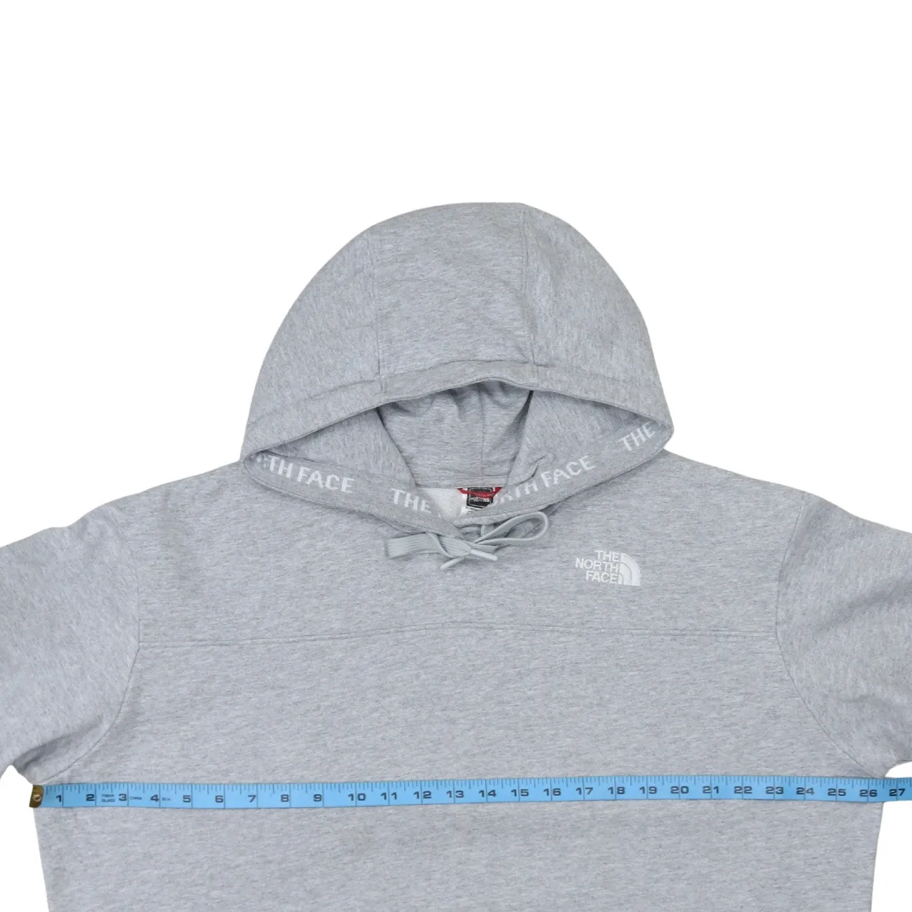 The North Face Grey Hoodie Women’s XLarge Embroidered Chest Logo Branded Hood Pullover Sweatshirt sold by Vintage Club product image thumbnail 5