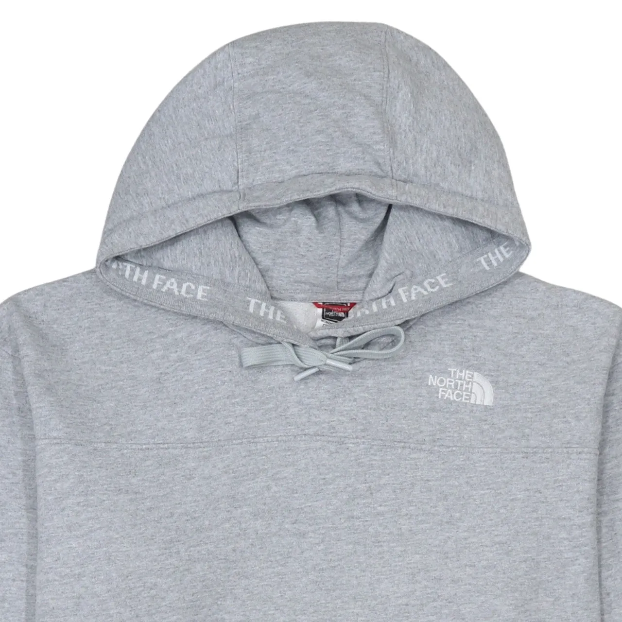 The North Face Grey Hoodie Women’s XLarge Embroidered Chest Logo Branded Hood Pullover Sweatshirt sold by Vintage Club product image thumbnail 3