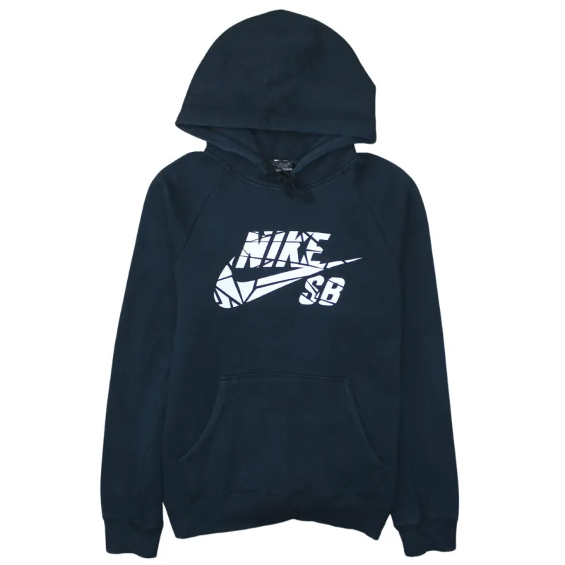 Nike Black Hoodie Men's Small Nike SB Printed Logo Front Pocket Pullover Sweatshirt made by Nike
