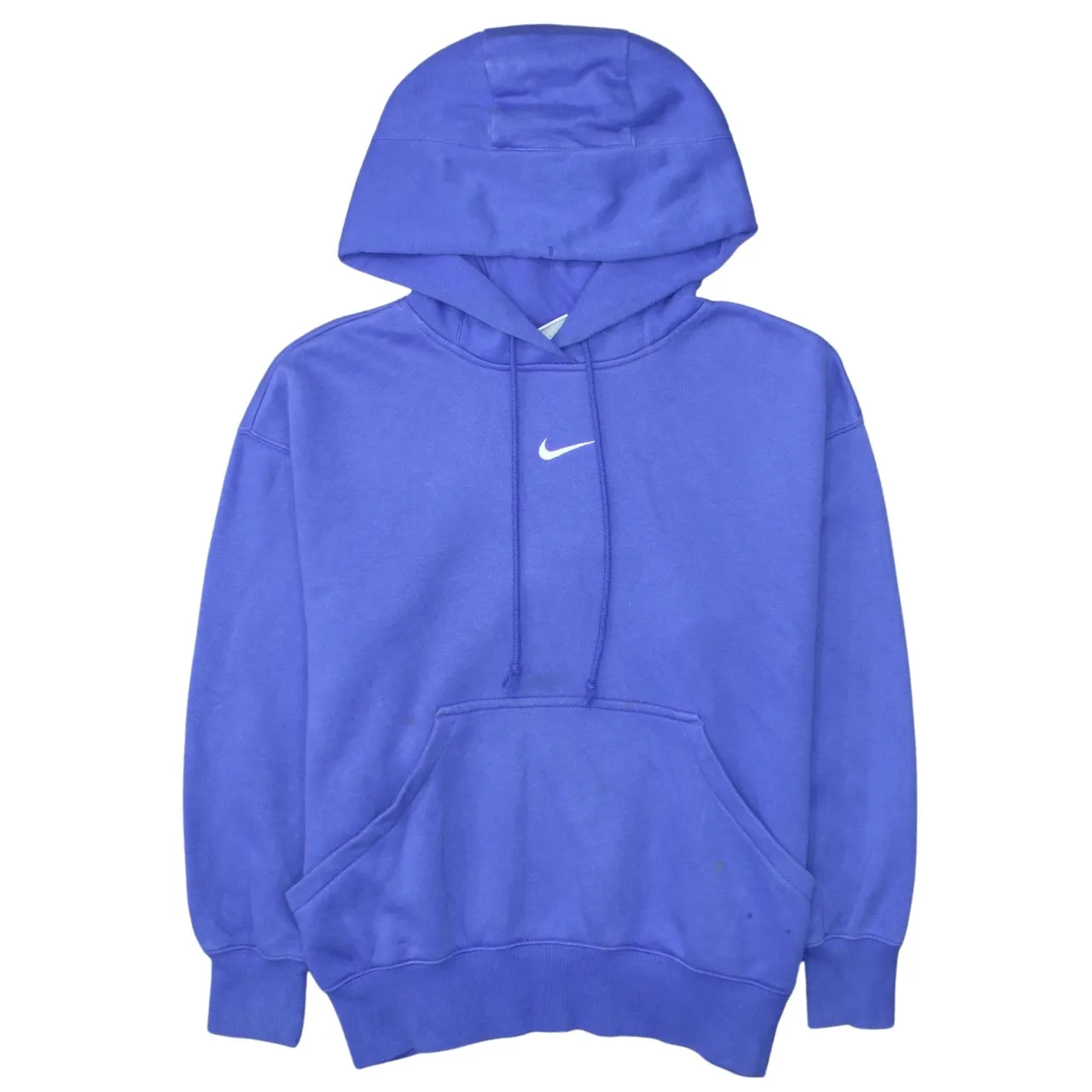 Nike 90's Center Middle Swoosh Pullover Hoodie Small Blue sold by Vintage Club