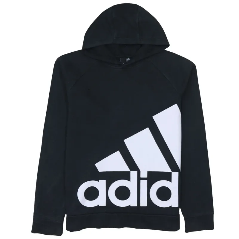 Napapijri Black Hoodie Men’s Medium Large Logo Printed Front Pullover Sweatshirt sold by Vintage Club