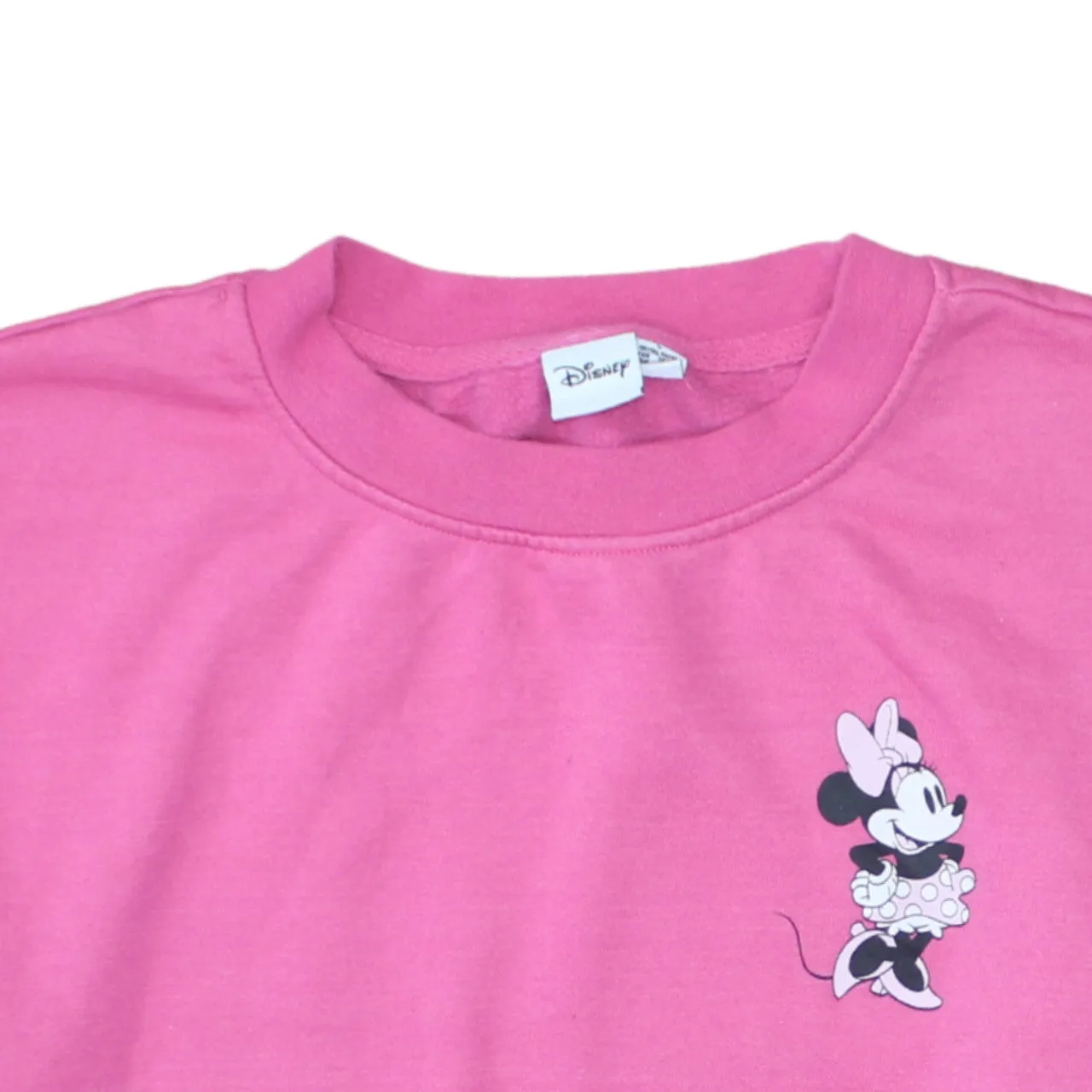 Disney Pink Sweatshirt Women's Small Minnie Mouse Printed Logo Crewneck Pullover Top sold by Vintage Club product image thumbnail 3