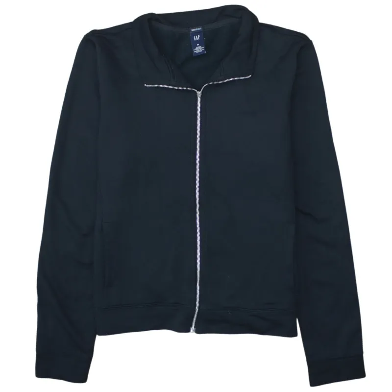 Gap Black Zip Sweatshirt Jacket Women's Medium Funnel Neck Front Pockets Casual Top sold by Vintage Club