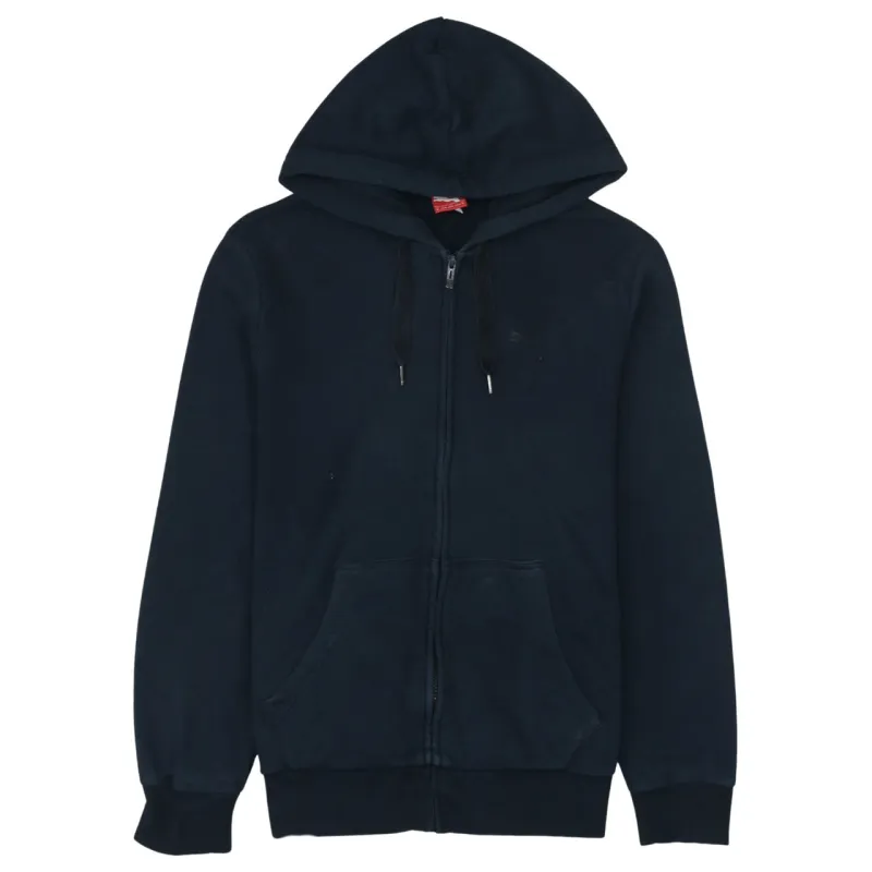 Puma Navy Blue Hoodie Men's Medium Full Zip Drawstring Plain Embroidered Logo Sweatshirt sold by Vintage Club