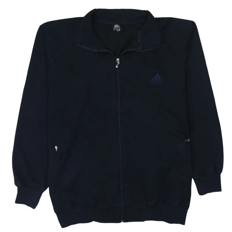 Adidas Black Full Zip Sweatshirt Women’s 3XL Embroidered Logo Zip Pockets Track Top sold by Vintage Club