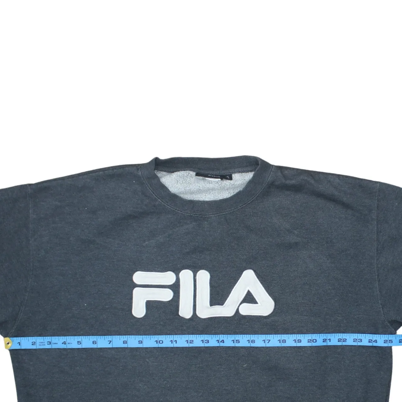 Fila Dark Grey Sweatshirt Men's XLarge Printed Logo Crewneck Pullover Fleece Top sold by Vintage Club product image thumbnail 5
