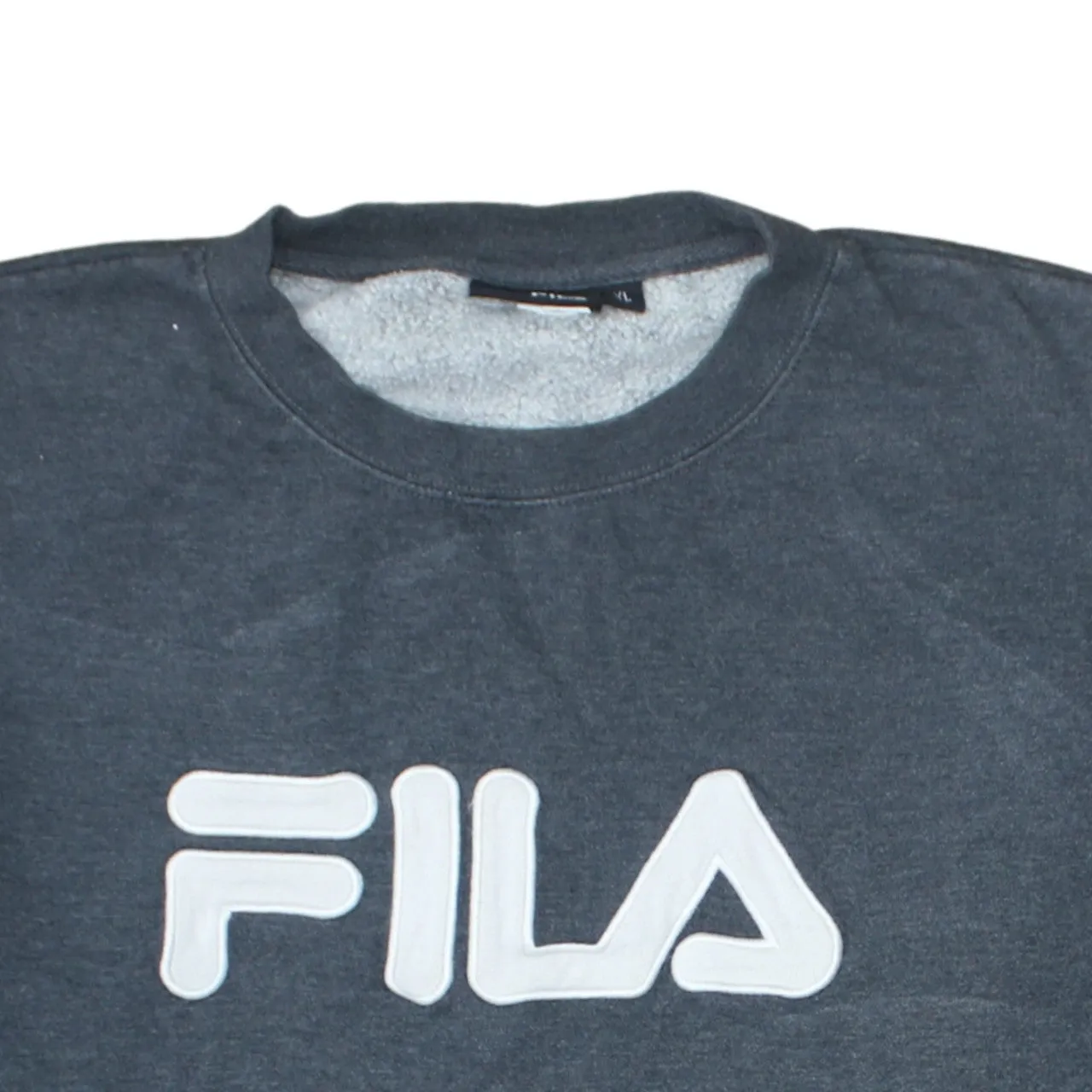 Fila Dark Grey Sweatshirt Men's XLarge Printed Logo Crewneck Pullover Fleece Top sold by Vintage Club product image thumbnail 3