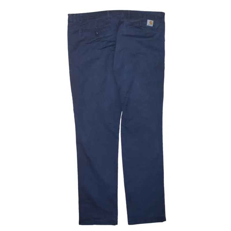 Carhartt Navy Blue Sid Pant Trousers Men's 38x34 Back Logo Patch Chino Pants made by Carhartt