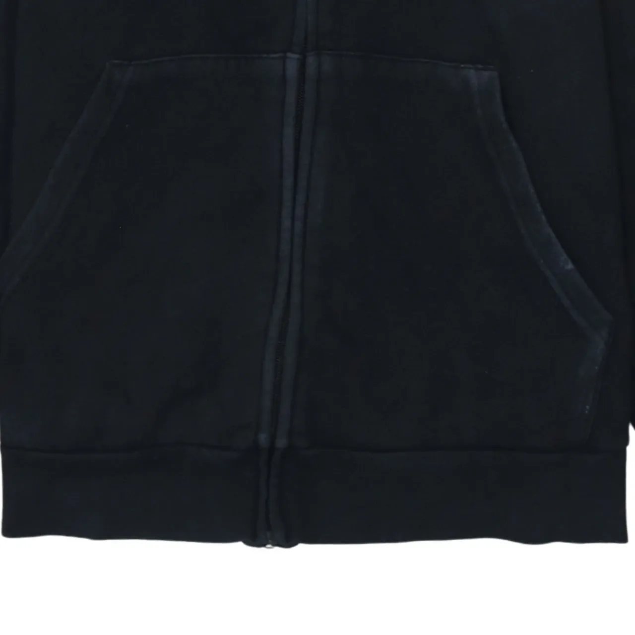 Adidas Black Hoodie Women’s Large Full Zip Three Stripe Sleeves Embroidered Logo Sweatshirt sold by Vintage Club product image thumbnail 4