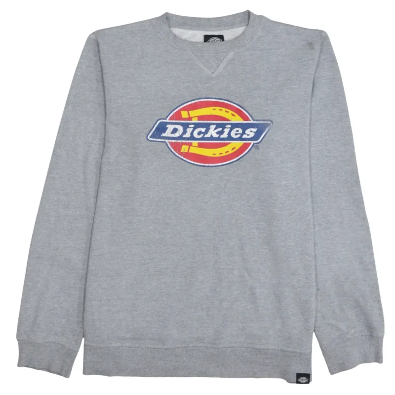 Dickies Grey Sweatshirt Men's Large Printed Logo Crewneck Pullover Fleece Top sold by Vintage Club