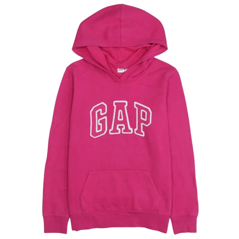 Gap Bright Pink Hoodie Women's Small Applique Logo Front Pouch Pullover Sweatshirt made by GAP