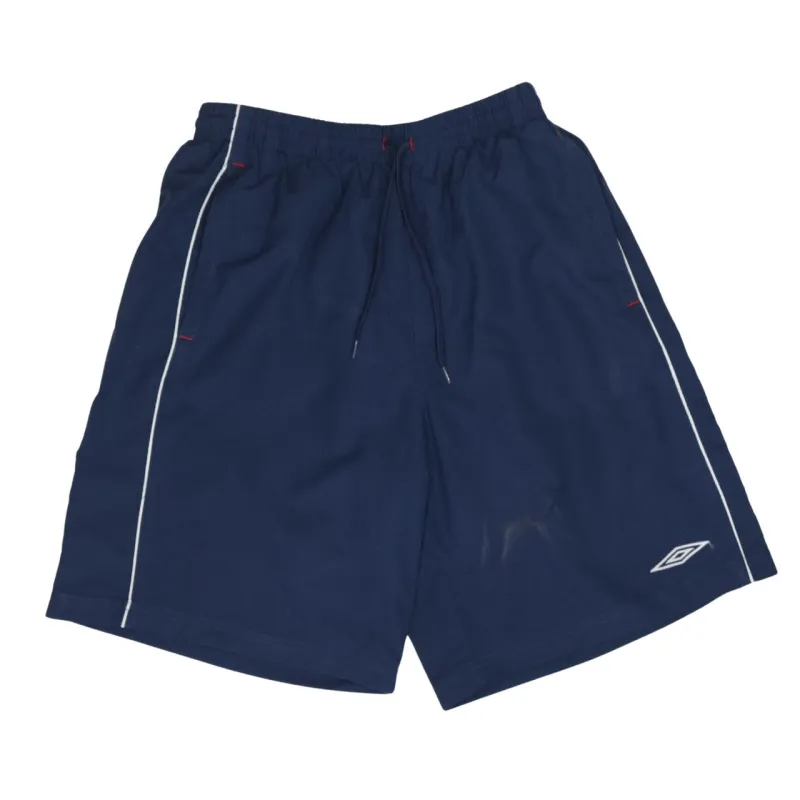 Umbro Navy Blue Shorts Men's Large Elastic Waist Printed Logos Mesh Lining Sports made by Umbro