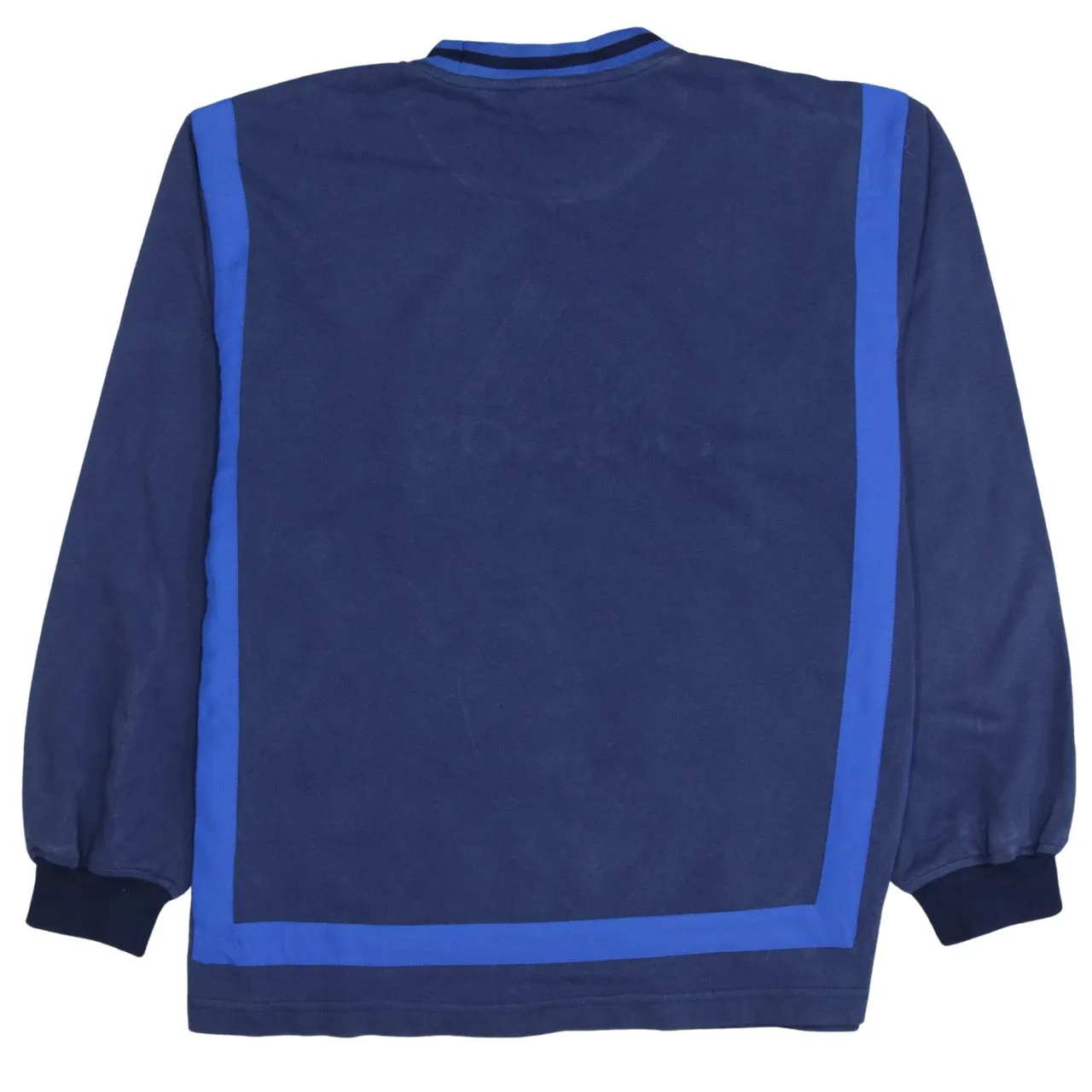 Adidas Navy Blue Sweatshirt Women’s XLarge Embroidered Basketball Logo Contrast Trim Pullover Top sold by Vintage Club product image thumbnail 2