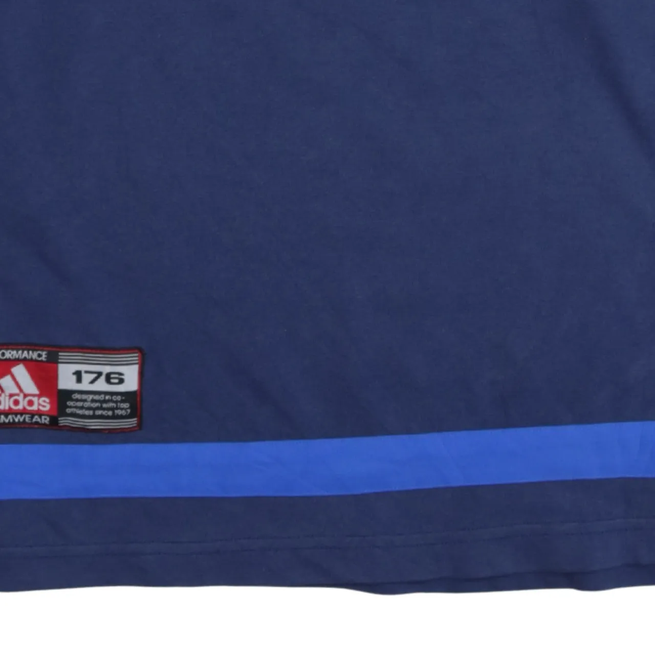 Adidas Navy Blue Sweatshirt Women’s XLarge Embroidered Basketball Logo Contrast Trim Pullover Top sold by Vintage Club product image thumbnail 4
