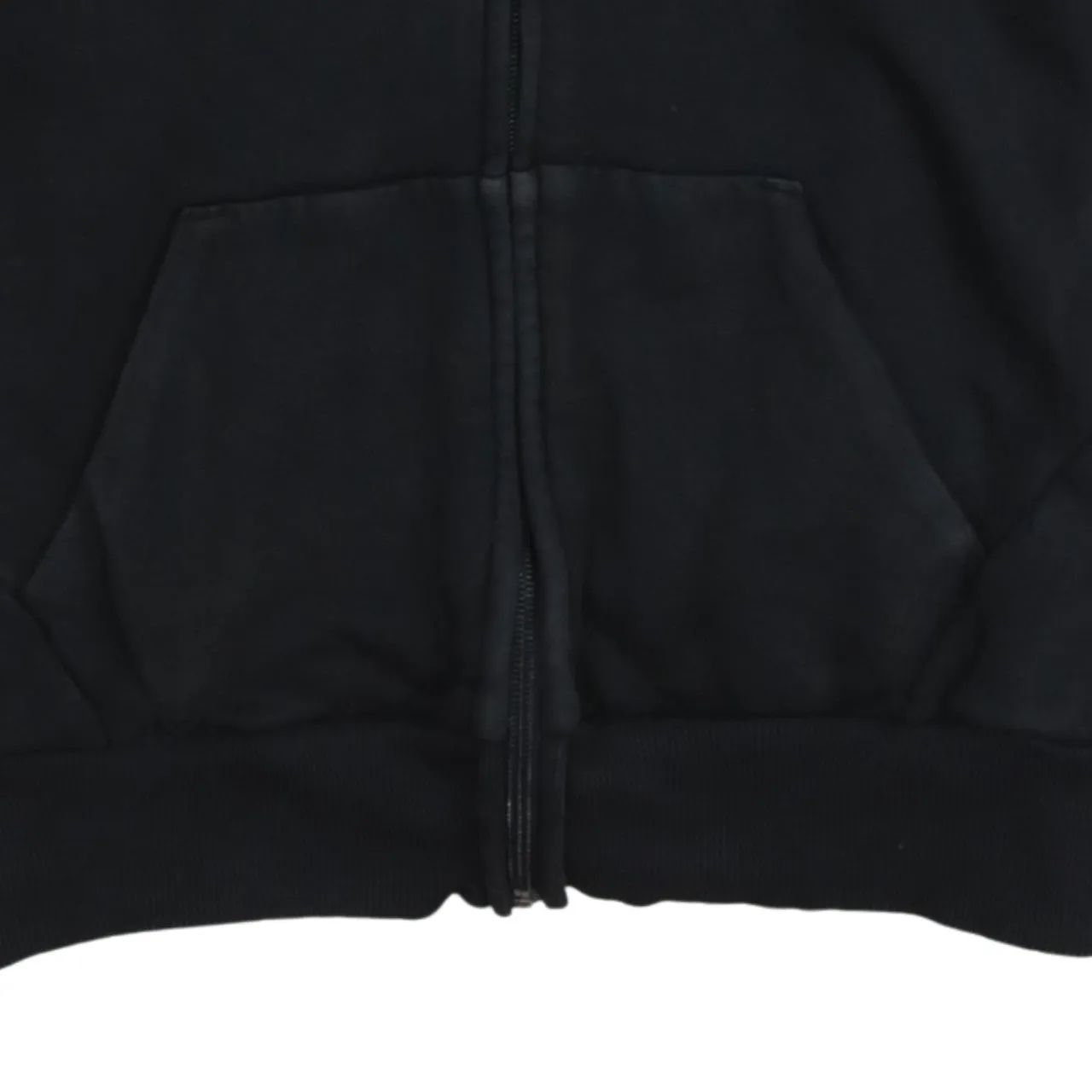 Puma Black Full Zip Hoodie Women’s Medium Printed Logo Drawstring Hood Pouch Pockets Sweatshirt sold by Vintage Club product image thumbnail 4