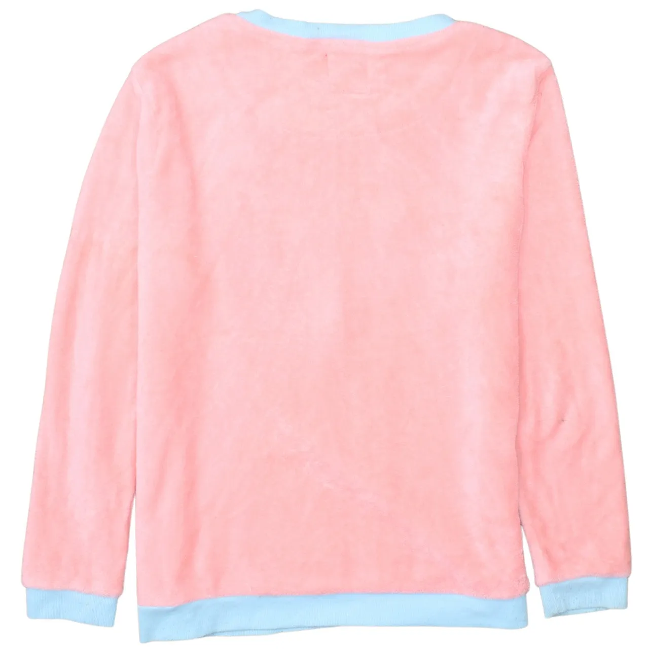 Disney Pink Fleece Sweatshirt Women’s Large Stitch Printed Graphic Lounge Top Pullover sold by Vintage Club product image thumbnail 2