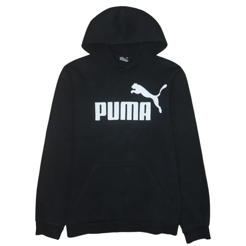 Puma Black Hoodie Women’s XXLarge Printed Logo Front Pocket Pullover Sweatshirt made by Puma