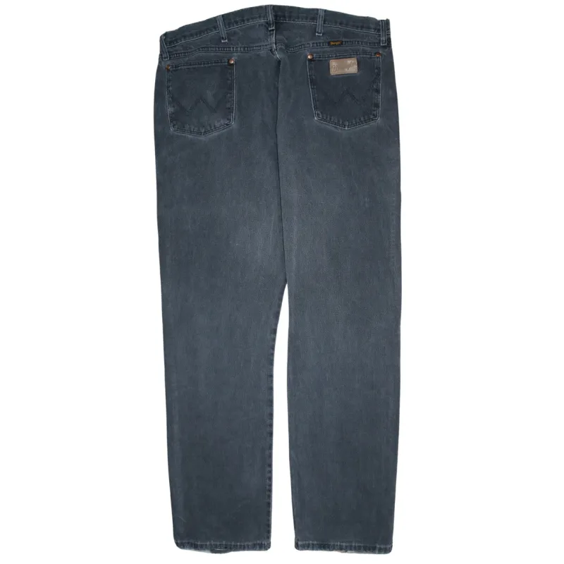 Wrangler Faded Black Jeans Men's 42 Straight Leg Five Pocket Denim Pants made by Wrangler
