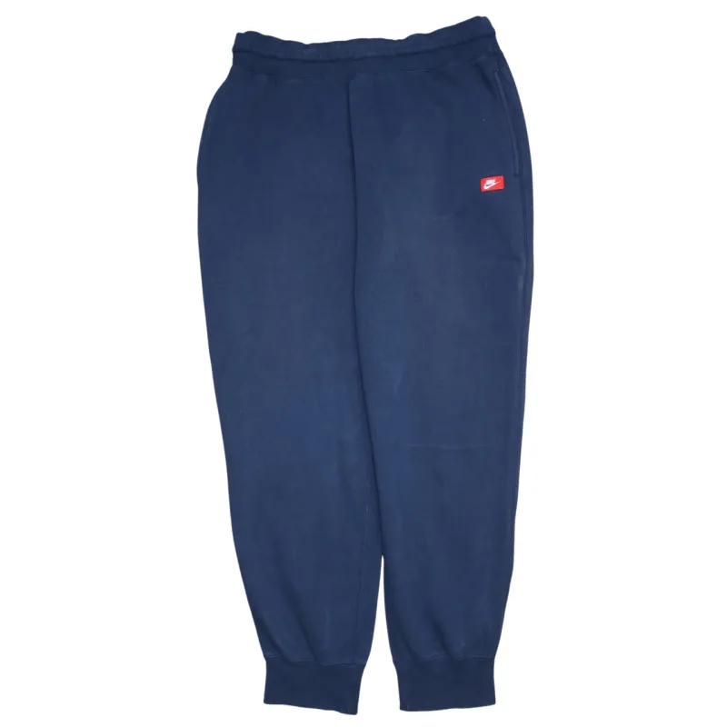 Nike Navy Blue Joggers Men's XLarge Embroidered Patch Logo Cuffed Sweatpants Loungewear made by Nike