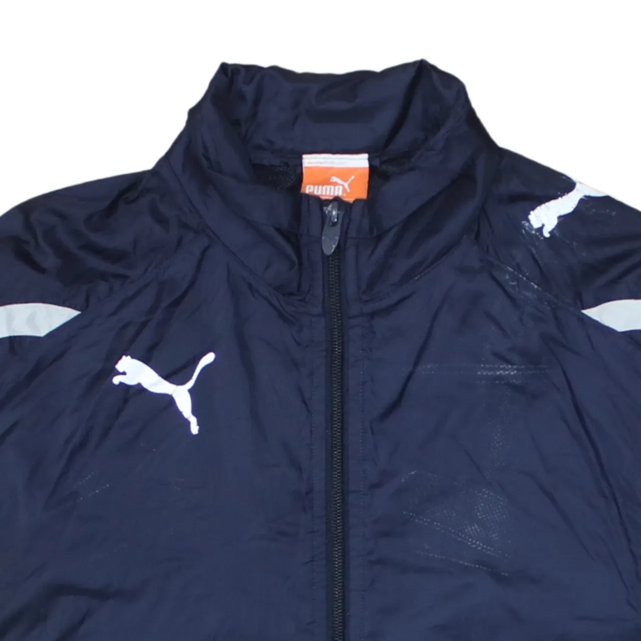 Puma Navy Blue Windbreaker Jacket Women’s XLarge Printed Logo Zip Lightweight Track Top sold by Vintage Club product image thumbnail 3