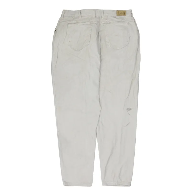 Lee Beige Cream Trousers Men's W36 Five Pocket Straight Leg Casual Pants made by Lee