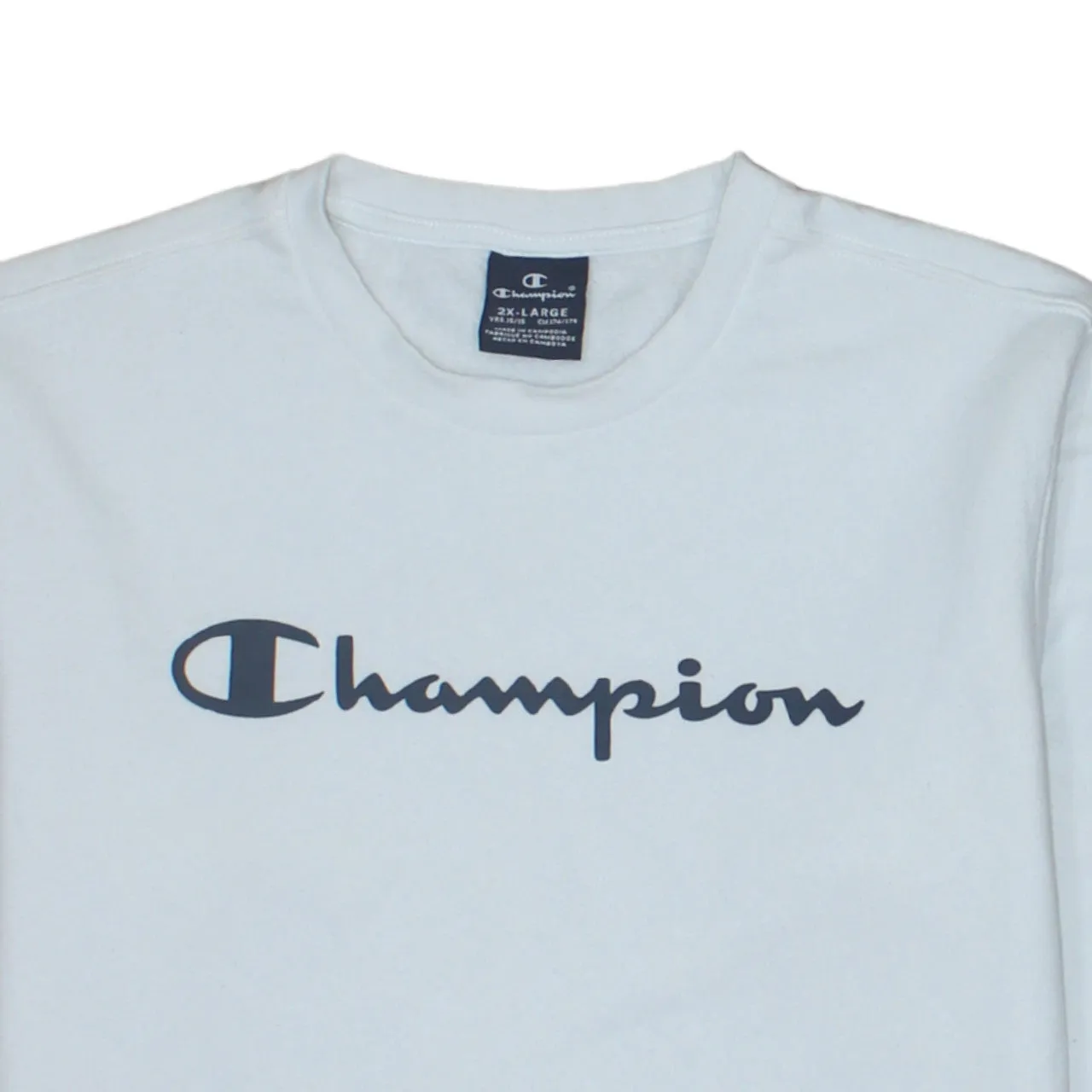 Champion White Sweatshirt Women's XXLarge Printed Script Logo Crewneck Pullover Top sold by Vintage Club product image thumbnail 3